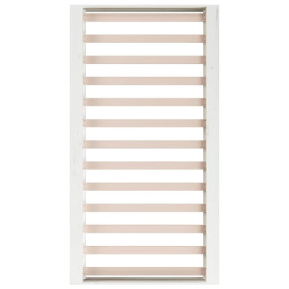 White Solid Wood Bed Frame 140x190 cm - No Mattress Included