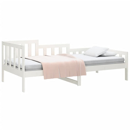 White Solid Pine Day Bed Frame - 90x190 cm Single Size