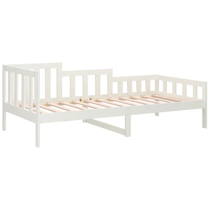 White Solid Pine Day Bed Frame - 90x190 cm Single Size