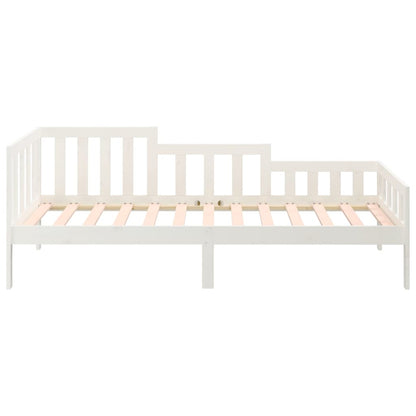 White Solid Pine Day Bed Frame - 90x190 cm Single Size