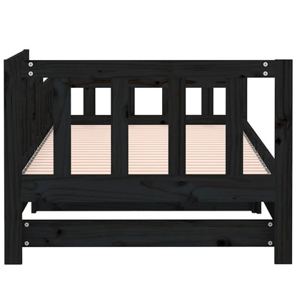 Black Solid Pine Pull-Out Day Bed Frame - No Mattress Included