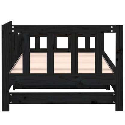 Black Metal Pull-out Day Bed Frame 2x(90x200) cm - No Mattress