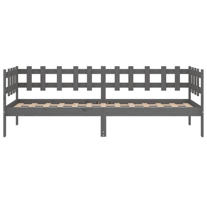 Solid Pine Grey Day Bed Frame 80x200 cm - No Mattress Included