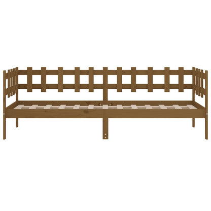 Solid Pine Wood Day Bed in Honey Brown, 80x200 cm - No Mattress