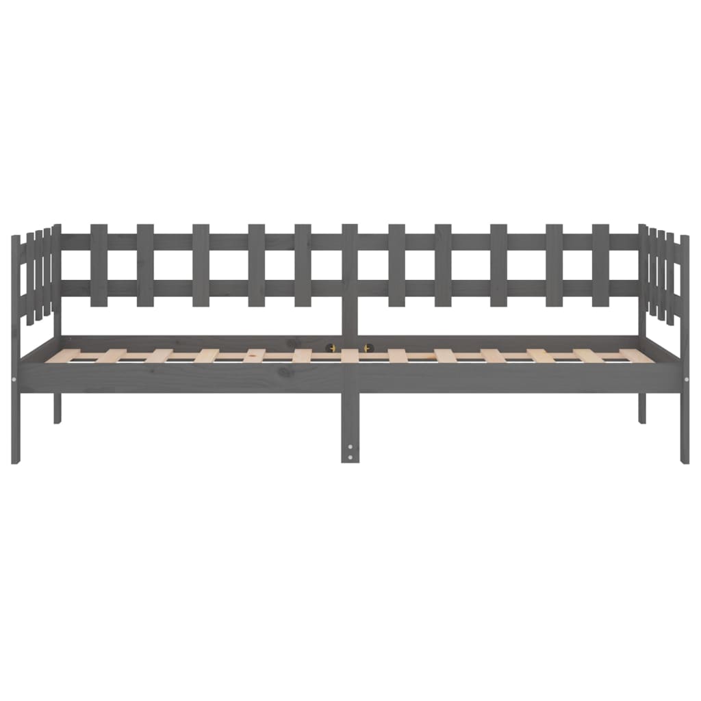 Solid Pine Grey Day Bed 90x200 cm - No Mattress Included