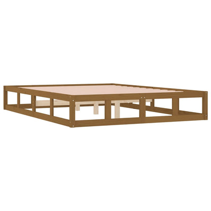 Solid Wood Bed Frame Honey Brown 120x200 cm - No Mattress