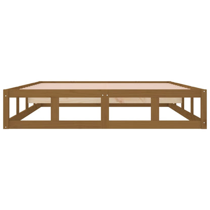 Solid Wood Bed Frame Honey Brown 120x200 cm - No Mattress