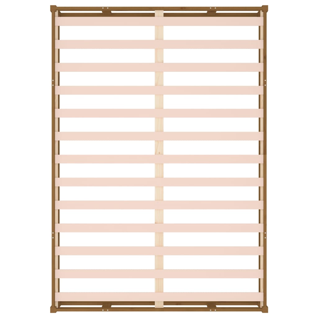 Solid Wood Bed Frame Honey Brown 120x200 cm - No Mattress