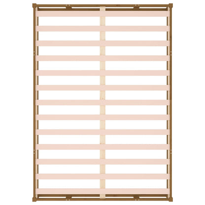 Solid Wood Bed Frame Honey Brown 120x200 cm - No Mattress
