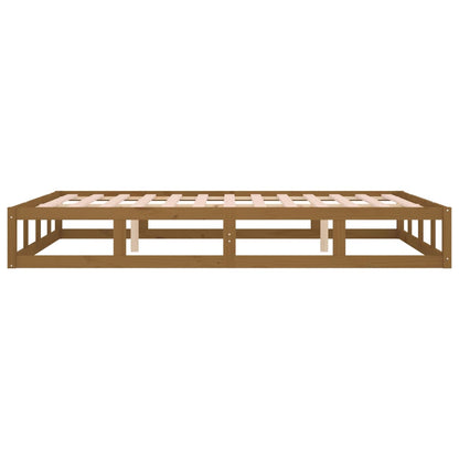 Solid Wood Bed Frame Honey Brown 120x200 cm - No Mattress