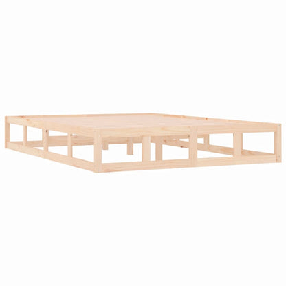 Solid Wood Bed Frame 160x200 cm - Sturdy, Mattress Not Included