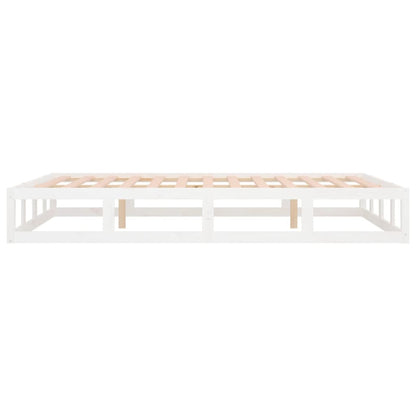 Solid Wood White Super King Bed Frame 180x200 cm