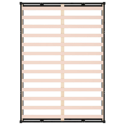 Solid Wood Black Bed Frame 200x200 cm – No Mattress Included