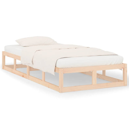 Solid Wood Small Single Bed Frame 75x190 cm - No Mattress Included