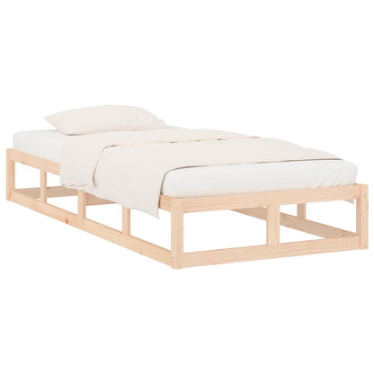 Solid Wood Small Single Bed Frame 75x190 cm - No Mattress Included