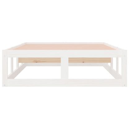 Solid Wood White Bed Frame 75x190 cm - Small Single (No Mattress)