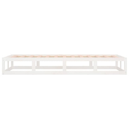 Solid Wood White Bed Frame 75x190 cm - Small Single (No Mattress)