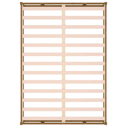 Solid Wood Bed Frame in Honey Brown - 120x190 cm Small Double