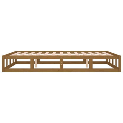 Solid Wood Bed Frame in Honey Brown - 120x190 cm Small Double