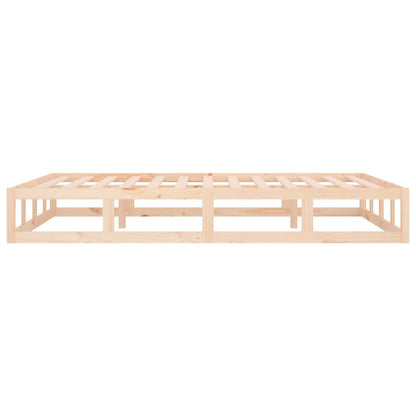 Solid Wood Double Bed Frame 135x190 cm - No Mattress Included