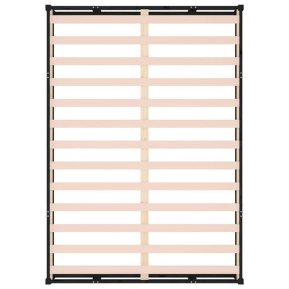 Solid Wood Black Bed Frame 140x190 cm - No Mattress Included