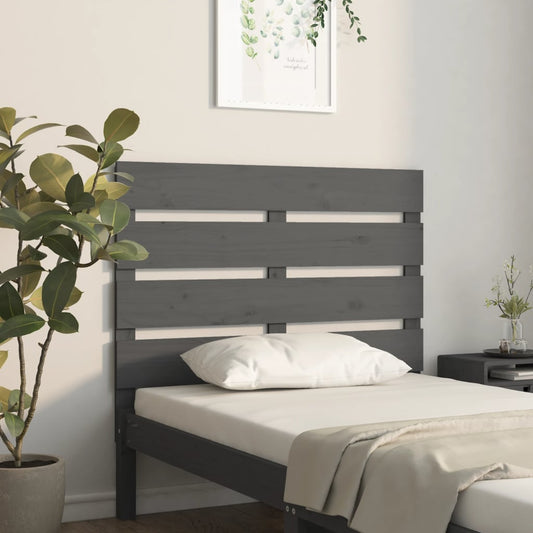 Solid Pine Wood Headboard, Grey 100x3x80 cm - Stylish & Durable