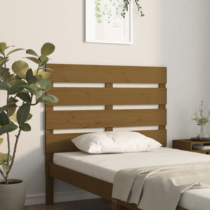 Solid Pine Headboard, Honey Brown, 100x3x80 cm - Elegant Bedroom Decor