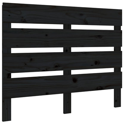 Solid Pine Wood Headboard, Black 100x3x80 cm - Sleek & Stylish
