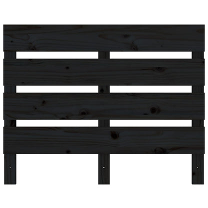 Solid Pine Wood Headboard, Black 100x3x80 cm - Sleek & Stylish