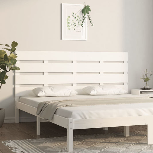 Solid Wood Pine Headboard, White, 140x3x80 cm - Elegant & Durable
