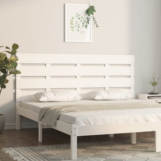 Solid Pine Wood Headboard, White 160x3x80 cm - Elegant & Durable