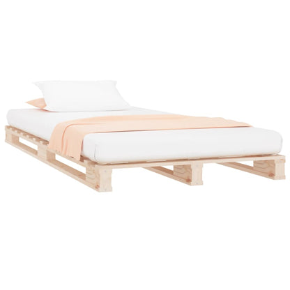 Solid Wood Pallet Bed Frame 90x200 cm - No Mattress Included