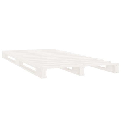 White Solid Wood Pallet Bed Frame 90x200 cm - Mattress Not Included