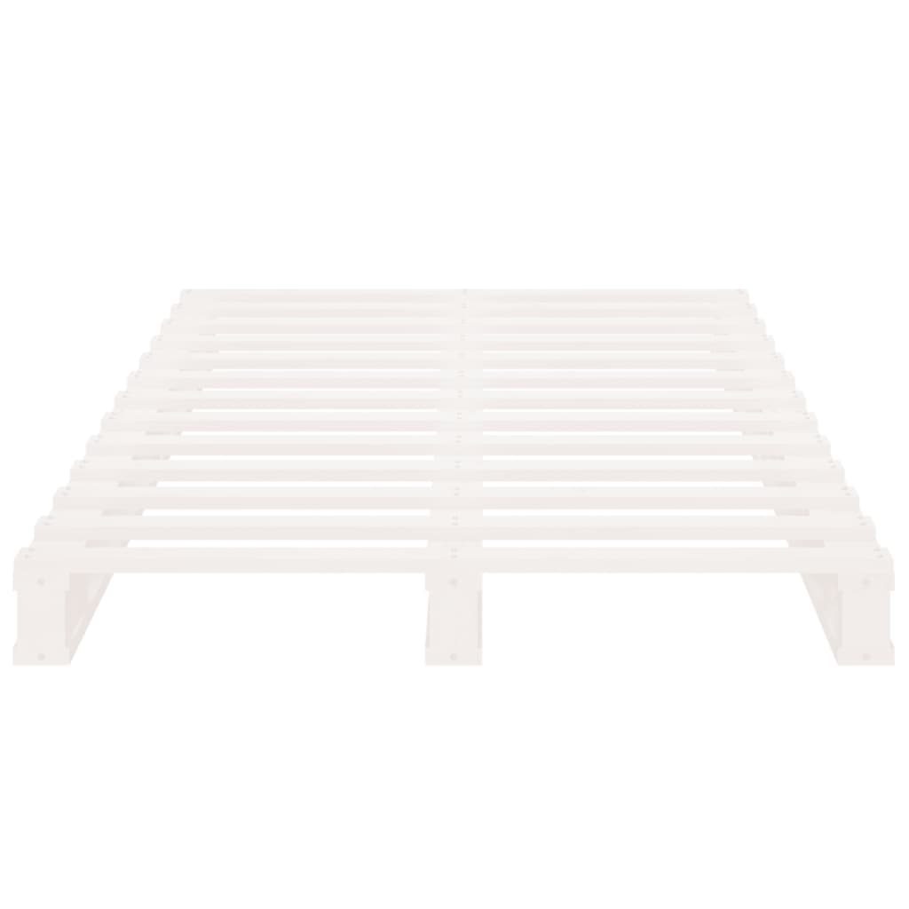 White Solid Wood Pallet Bed Frame 90x200 cm - Mattress Not Included