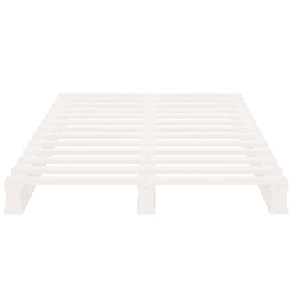 White Solid Wood Pallet Bed Frame 90x200 cm - Mattress Not Included