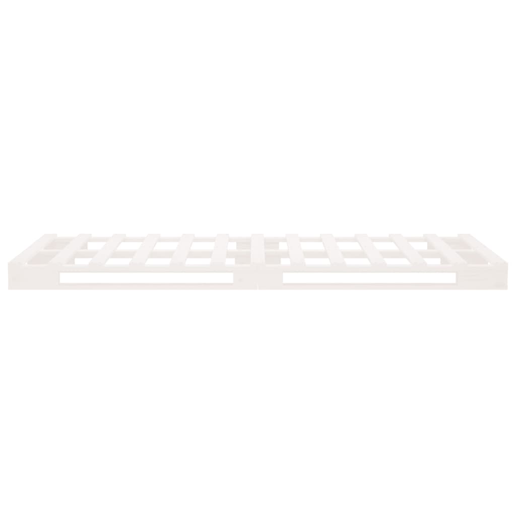 White Solid Wood Pallet Bed Frame 90x200 cm - Mattress Not Included