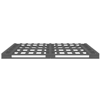Grey King Size Solid Wood Pallet Bed Frame - Mattress Not Included