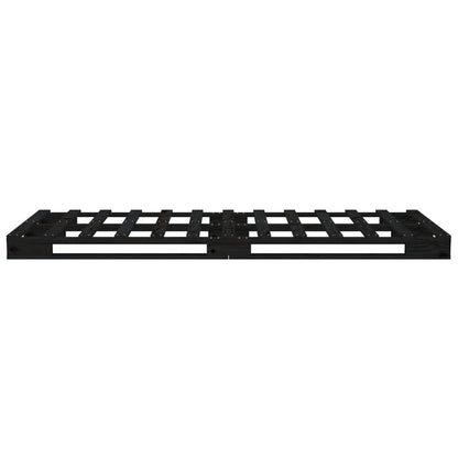 Solid Wood Black Pallet Bed Frame - Small Single, No Mattress