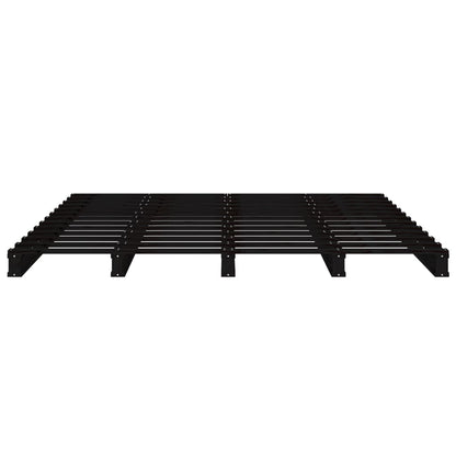 Solid Wood Black Pallet Bed Frame, Small Double (No Mattress)
