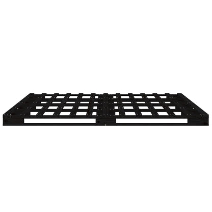 Solid Wood Black Pallet Bed Frame, Small Double (No Mattress)