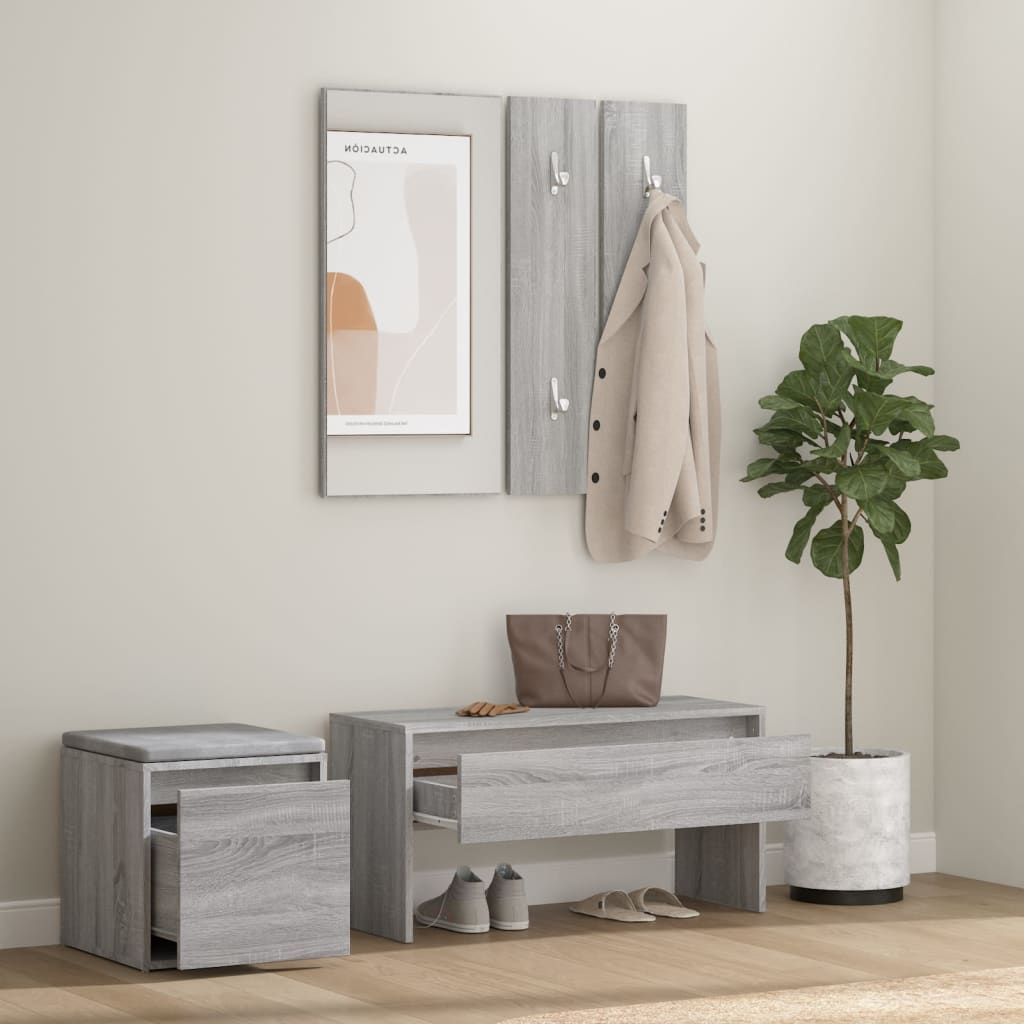 Grey Sonoma Engineered Wood Hallway Furniture Set