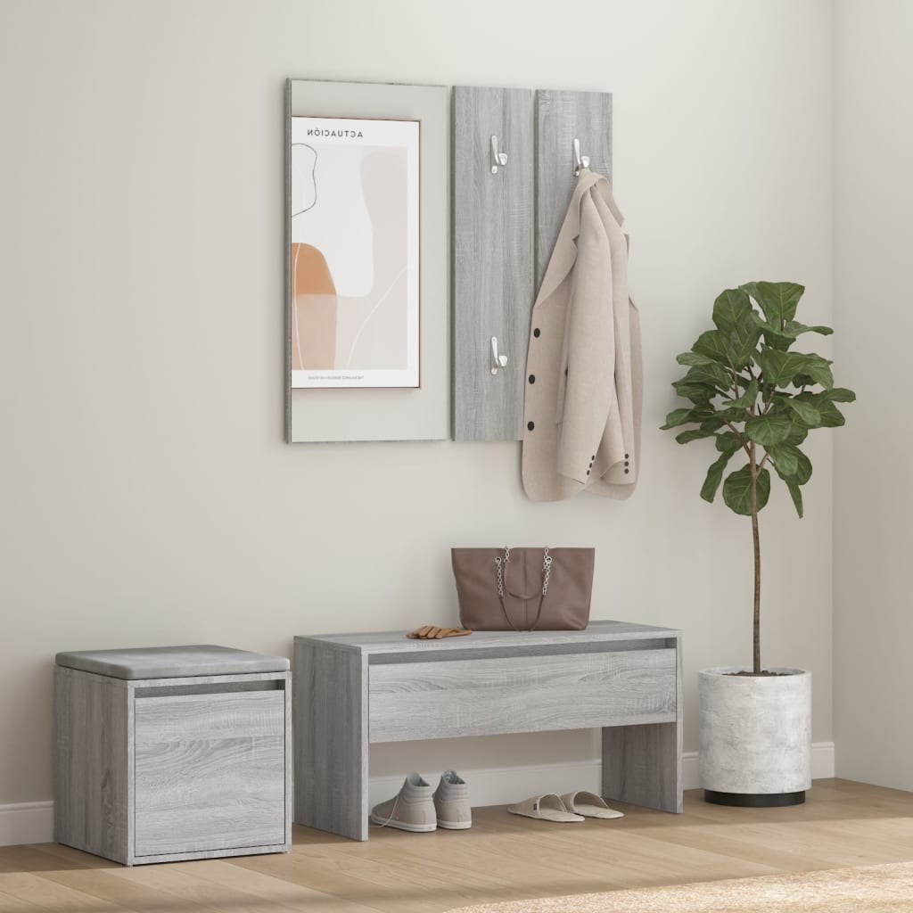 Grey Sonoma Engineered Wood Hallway Furniture Set