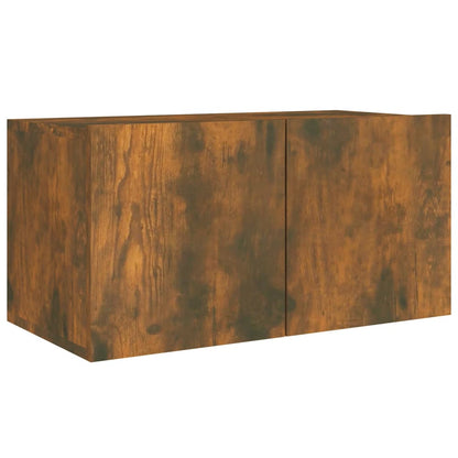 4 Piece TV Cabinet Set Smoked Oak Engineered Wood