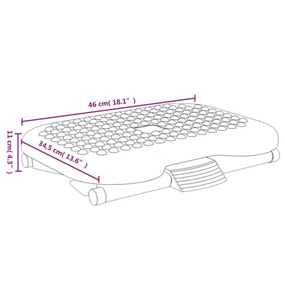 Footrest Black 46x34.5x11 cm