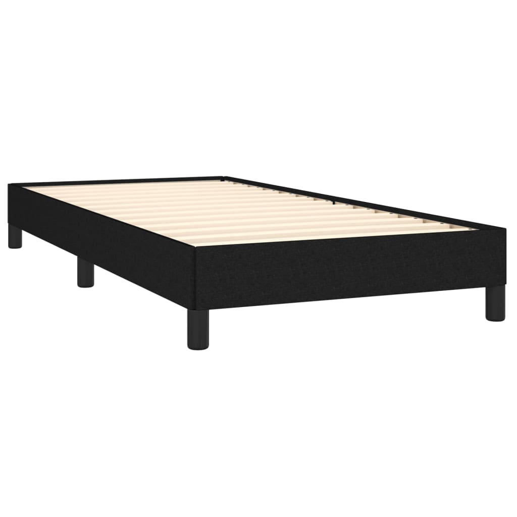Black 90x190cm Single Bed Frame - Fabric Covered, No Mattress