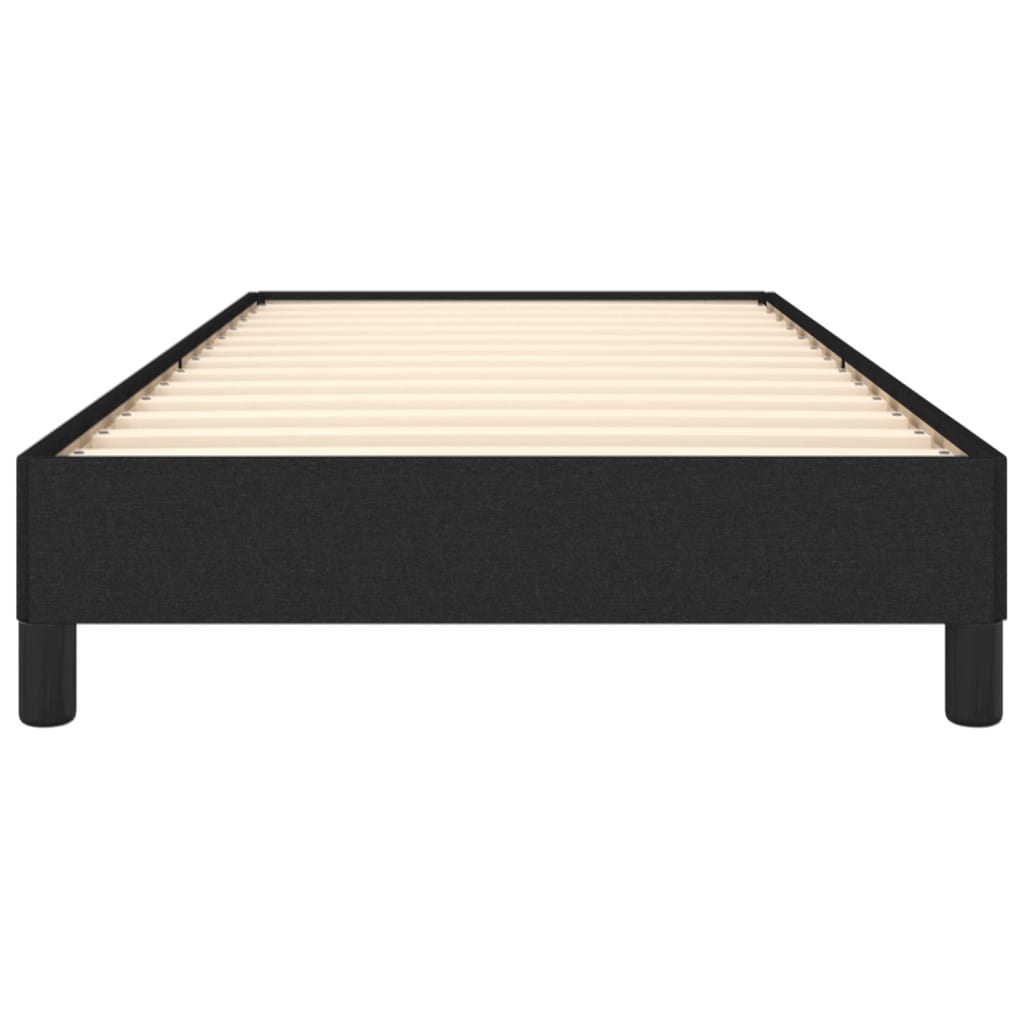 Black 90x190cm Single Bed Frame - Fabric Covered, No Mattress