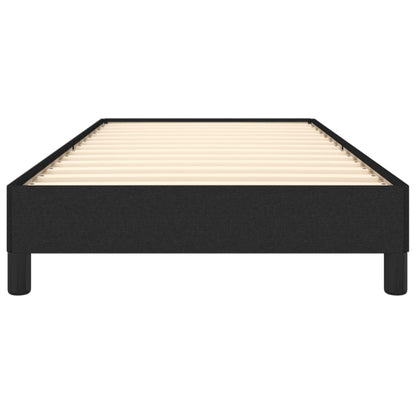 Black 90x190cm Single Bed Frame - Fabric Covered, No Mattress
