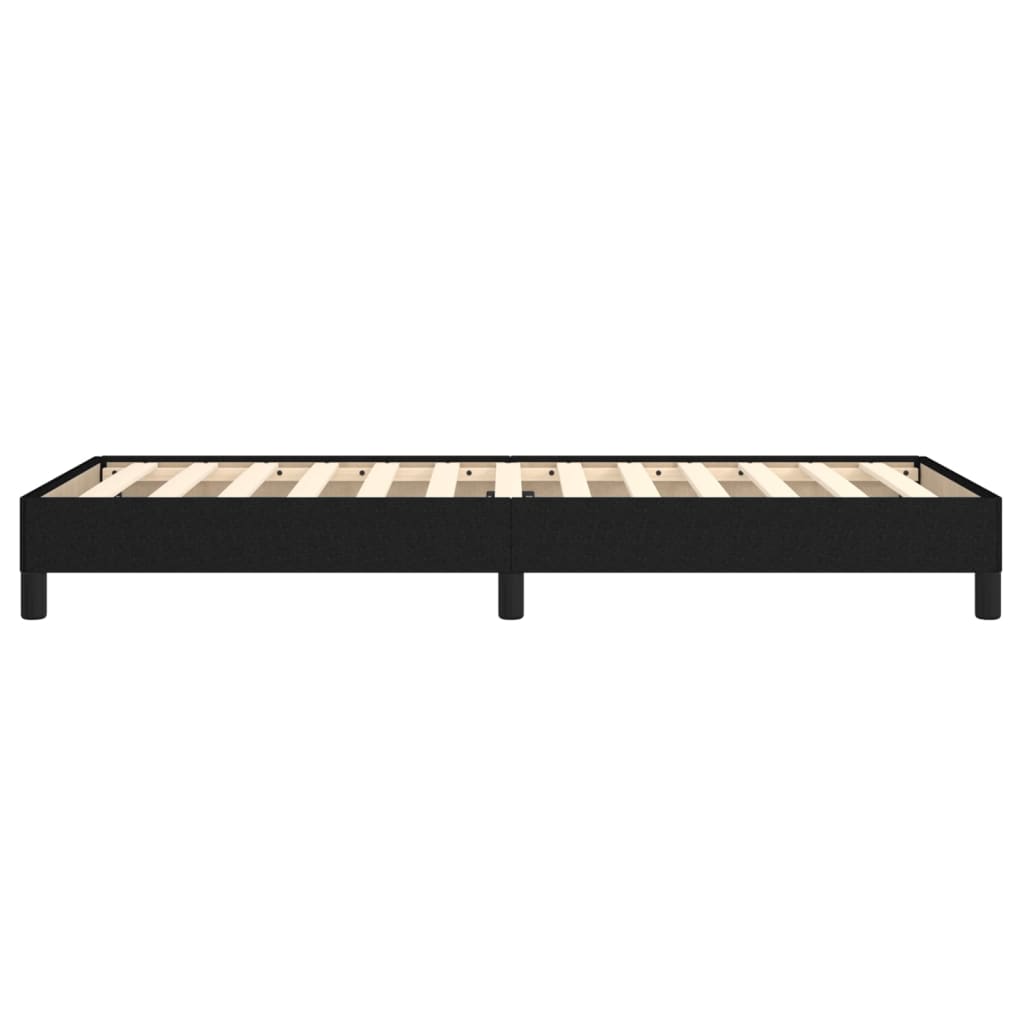 Black 90x190cm Single Bed Frame - Fabric Covered, No Mattress