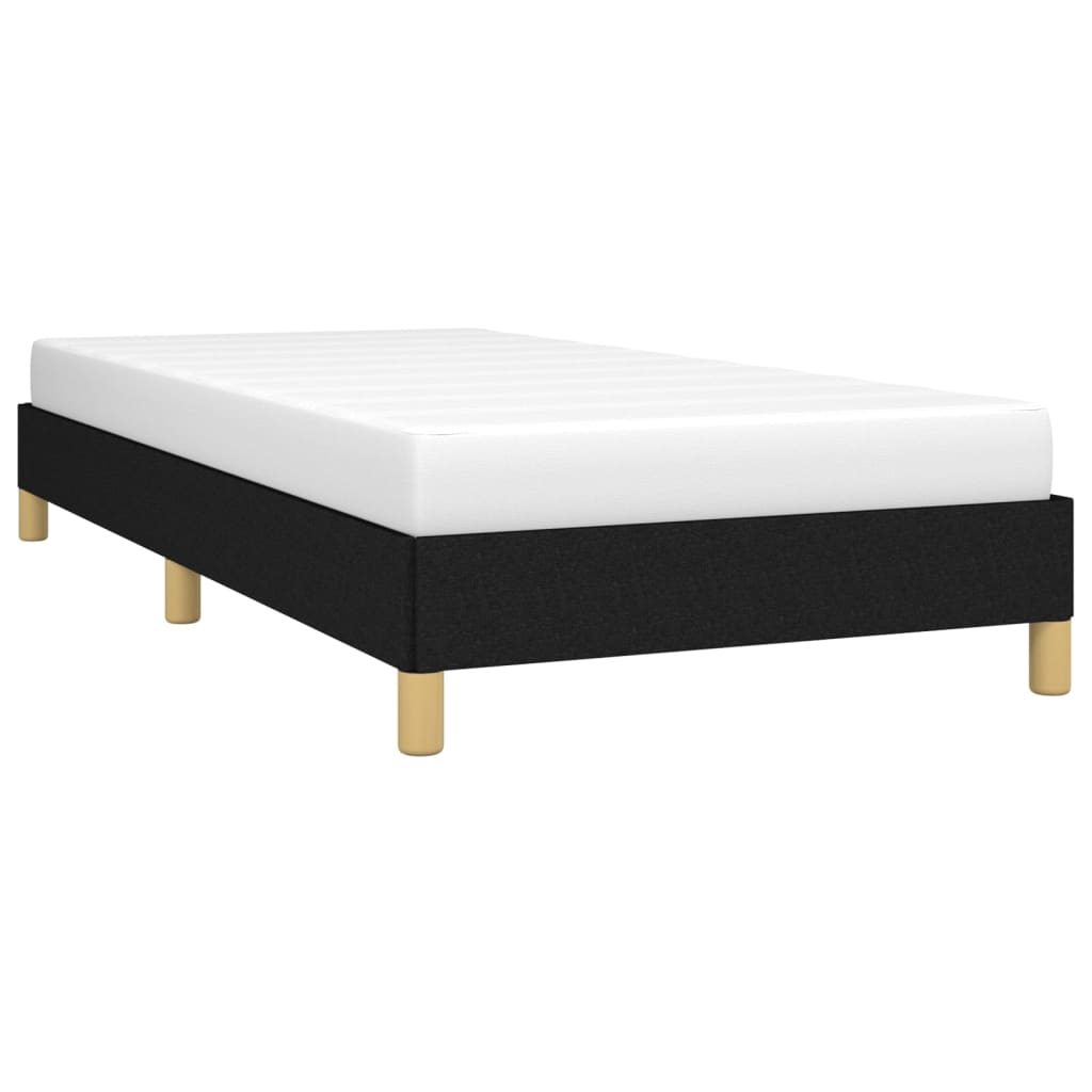 Black Fabric Single Bed Frame 90x190 cm - Mattress Not Included