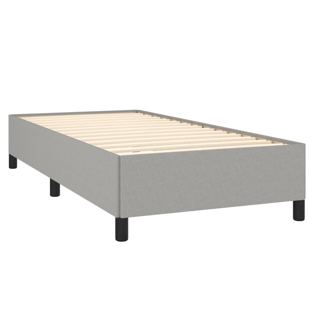 Light Grey Single Fabric Bed Frame 90x190 cm - No Mattress